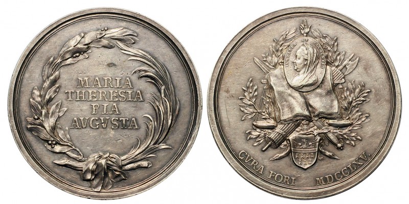 Mária Terézia polgári törvények reformja Erdélyben ezüst emlékérem 1765